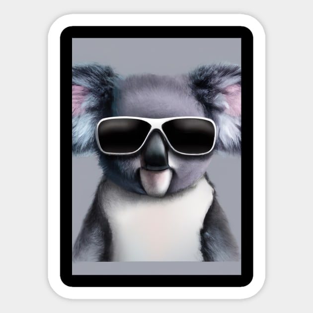 Koala with Sunglasses Sticker by maxcode